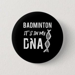 Badge Rond 5 Cm ADN de badminton pour le joueur de badminton