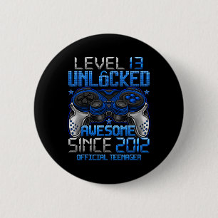 Badge Rond 5 Cm Adolescent officiel Niveau 13 Cadeaux débloqués 13