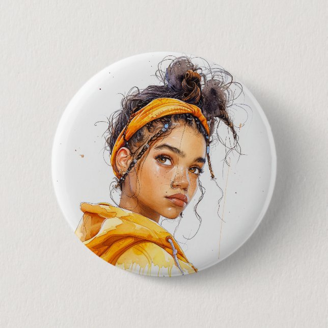 Badge Rond 5 Cm Adolescent Urbain (Devant)