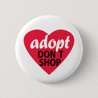 Badge Rond 5 Cm Adopt ne font pas des emplettes