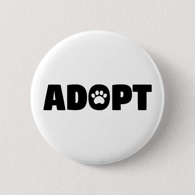 Badge Rond 5 Cm Adopter le bouton Secourir le chien (Devant)