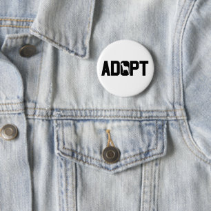 Badge Rond 5 Cm Adopter les animaux