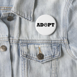 Badge Rond 5 Cm Adopter les animaux