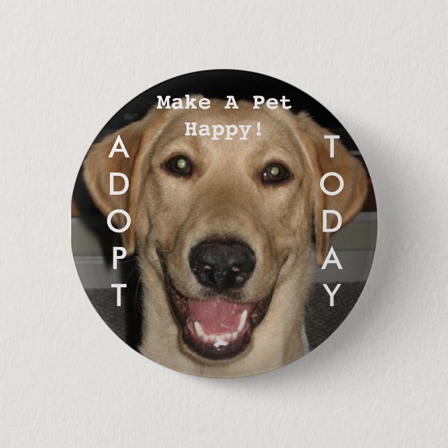 Badge Rond 5 Cm Adoptez les boutons (Devant)