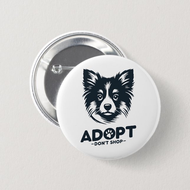 Badge Rond 5 Cm Adoptez, n'achetez pas 3 (Devant & derrière)