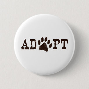 Badge Rond 5 Cm Adoptez un animal