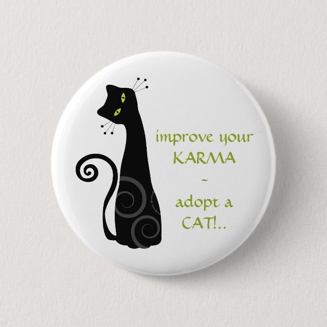 Badge Rond 5 Cm Adoptez un chat (Devant)
