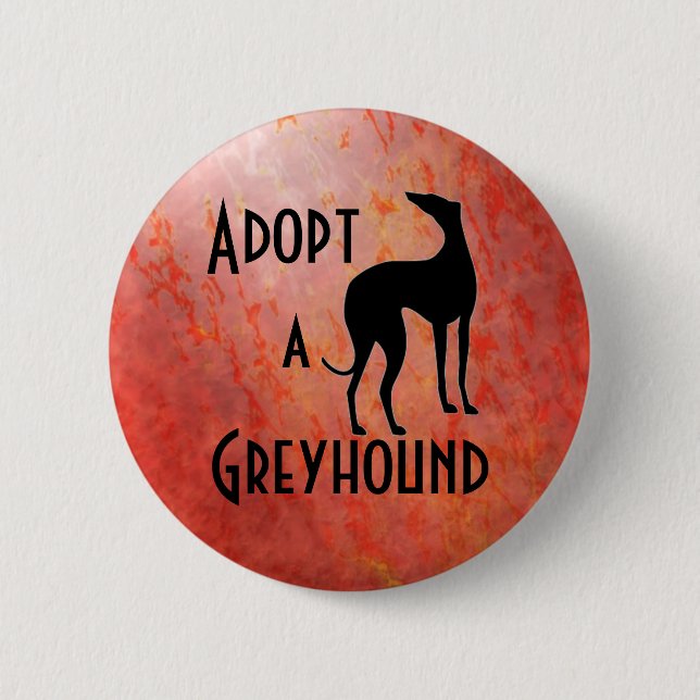 Badge Rond 5 Cm Adoptez un chien de lévrier (Devant)