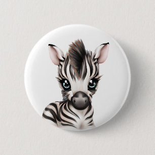 Badge Rond 5 Cm adorable bébé Zebra