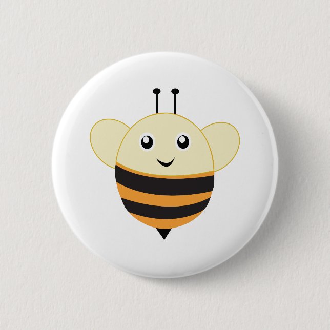 Badge Rond 5 Cm Adorable Bee Little Zoo (Devant)