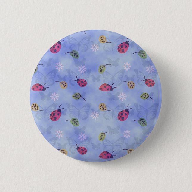 Badge Rond 5 Cm adorable Ladybugs (Devant)
