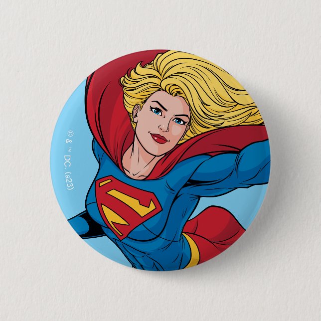 Badge Rond 5 Cm Adorable Stance Supergirl (Devant)