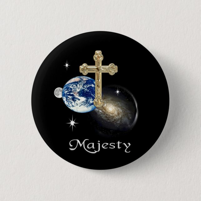 Badge Rond 5 Cm Adorez sa majesté (Devant)