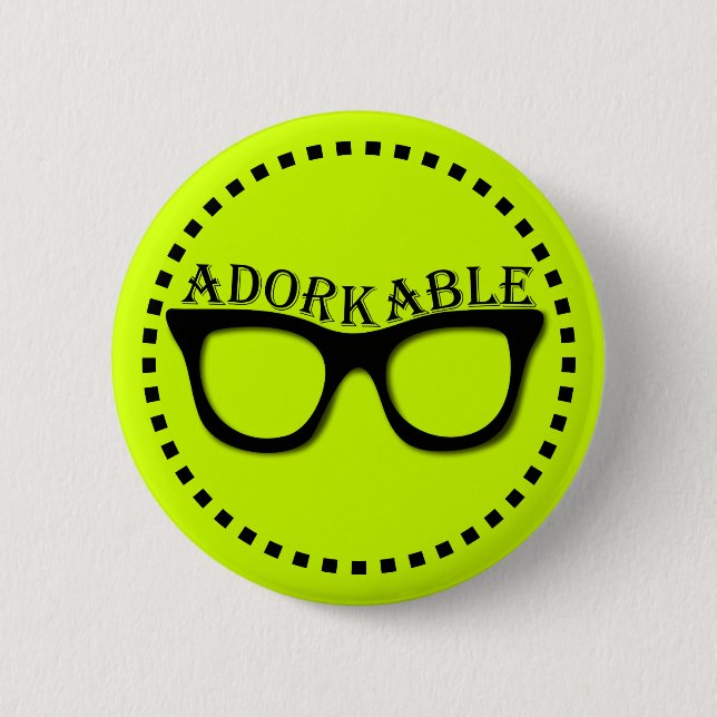 Badge Rond 5 Cm Adorkable - dork (Devant)
