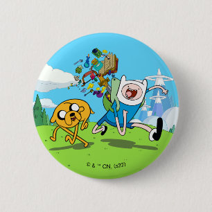 Badge Rond 5 Cm Adventure Time   Finn's Backpack Adventure Gear