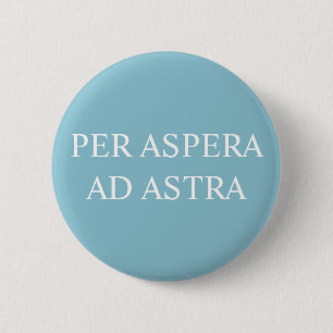 Badge Rond 5 Cm Adversité Aux Étoiles Insigne - Turquoise