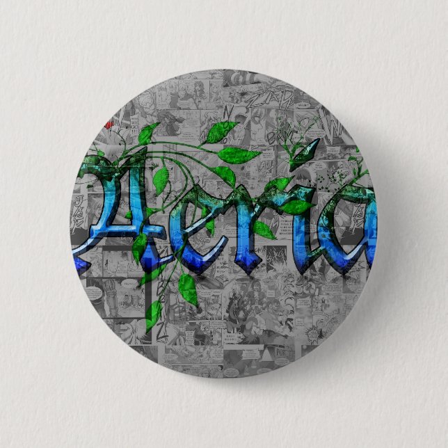 Badge Rond 5 Cm Aeria et Manga (Devant)