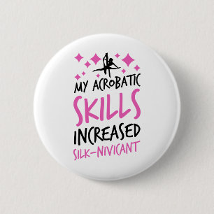 Badge Rond 5 Cm Aerialiste Gymnastique aérienne Soie Acrobatie Exé