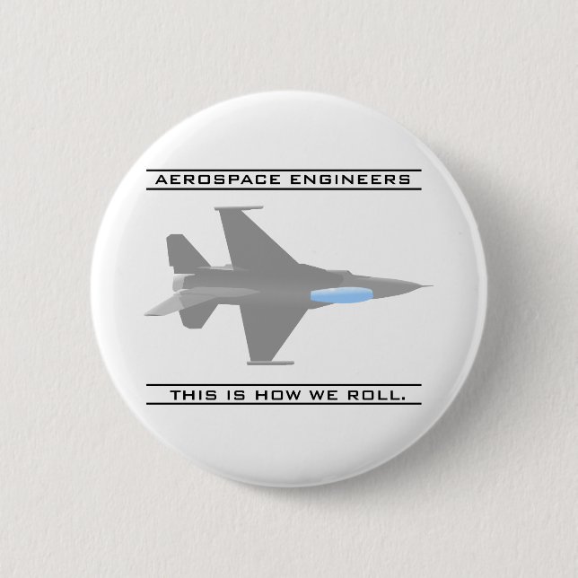 Badge Rond 5 Cm Aero Engineers : Comment nous roulons (Devant)