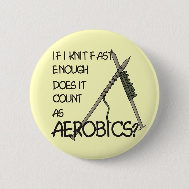Badge Rond 5 Cm Aérobic de tricot (Devant)