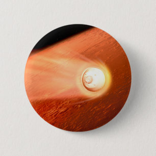 Badge Rond 5 Cm Aérocoque Avec Perpersévérance Rover Descente Vers