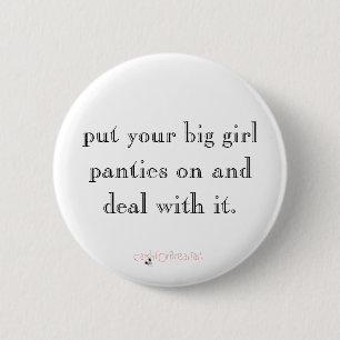 Badge Rond 5 Cm affaire avec elle bouton
