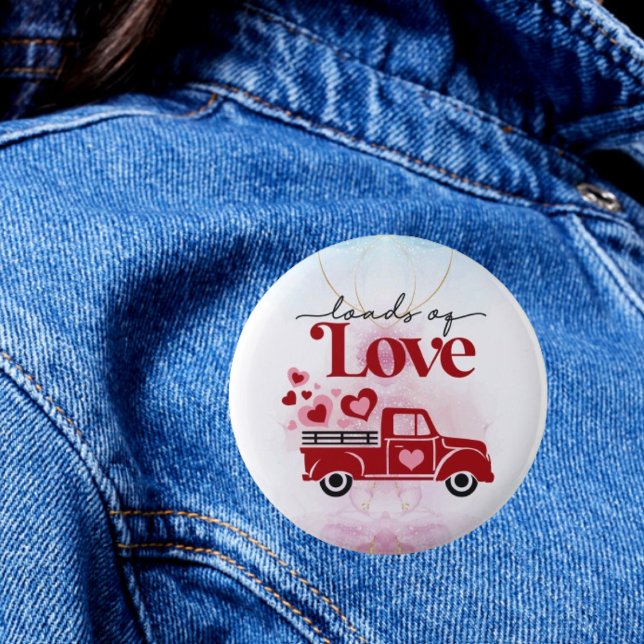 Badge Rond 5 Cm Affection libre : Loads of Love Boho Button (Créateur téléchargé)