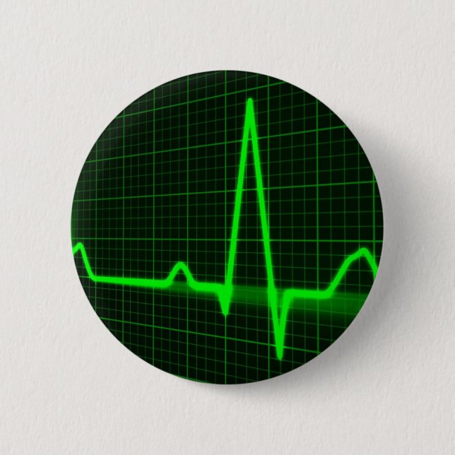 Badge Rond 5 Cm affichage du pouls (Devant)