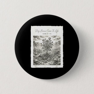 Badge Rond 5 Cm Affiche chrétienne biblique d'ossements secs prena