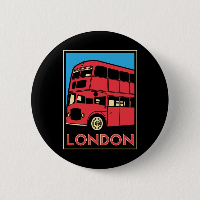 Badge Rond 5 Cm affiche d'art déco de Londres Westminster (Devant)