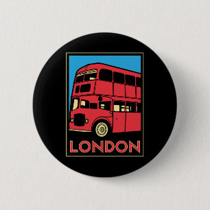 Badge Rond 5 Cm affiche d'art déco de Londres Westminster