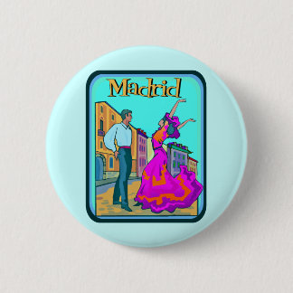 Badge Rond 5 Cm Affiche de voyage de Madrid