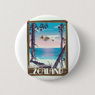 Badge Rond 5 Cm Affiche de voyage en Zélande Danemark