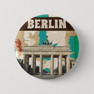 Badge Rond 5 Cm Affiche de voyage vintage à Berlin