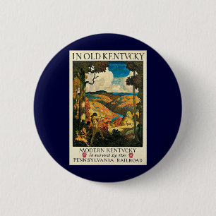 Badge Rond 5 Cm Affiche de voyage vintage NC Wyeth, Dans le vieux 