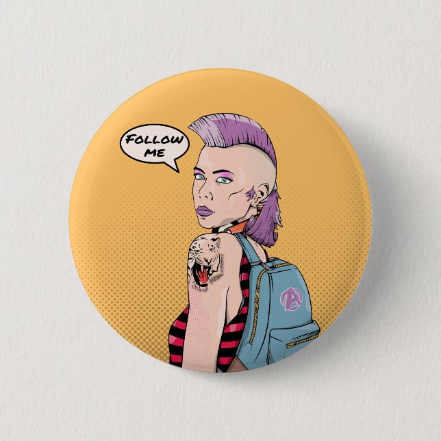 Badge Rond 5 Cm Affiche des tatouages rétro (Devant)