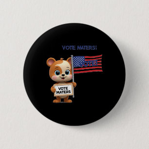 Badge Rond 5 Cm Affiche Électorale Du Vote Avec Une Baguette À Our