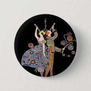 Badge Rond 5 Cm Affiche vintage de l'art déco WW1