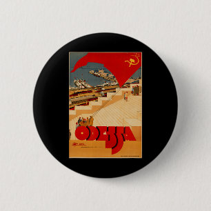 Badge Rond 5 Cm Affiche vintage soviétique Odessa Ukraine Cccp Uss