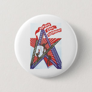 Badge Rond 5 Cm Affiches de propagande d'Union Soviétique de
