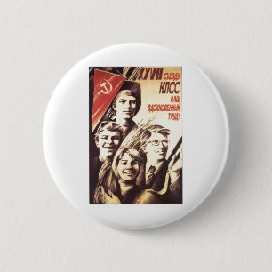 Badge Rond 5 Cm Affiches de propagande d'Union Soviétique de