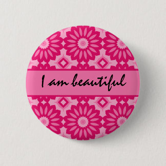 Badge Rond 5 Cm Affirmation affectueuse, je suis beau