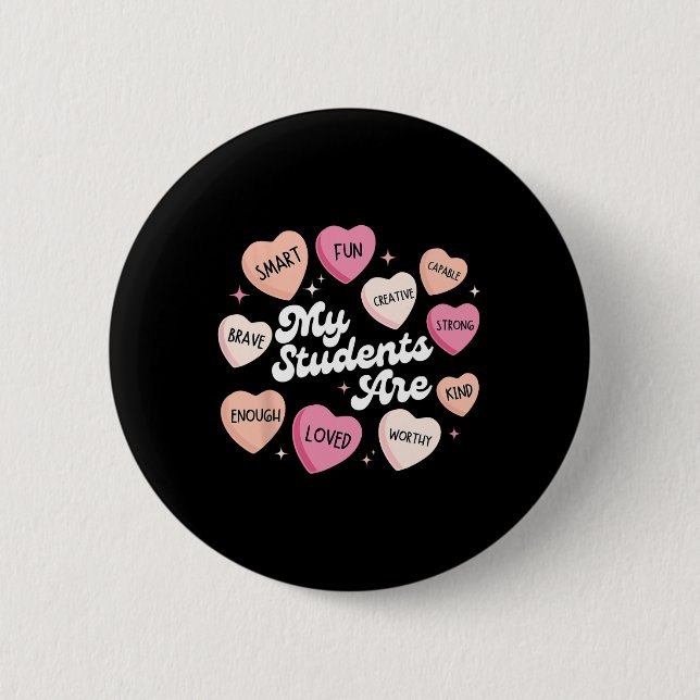 Badge Rond 5 Cm Affirmations positives pour enseignants Saint-Vale (Devant)