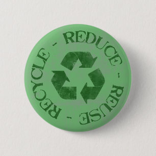 Badge Rond 5 Cm Affligé réduisez la réutilisation réutilisent le