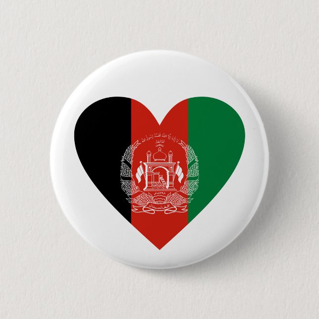 Badge Rond 5 Cm Afghan heart  - For real Afghans! (Devant)