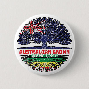 Badge Rond 5 Cm Africa African Australian Australia Tree Roots