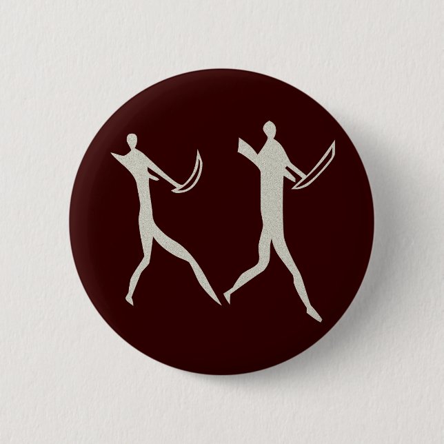Badge Rond 5 Cm Africa cave art people (Devant)