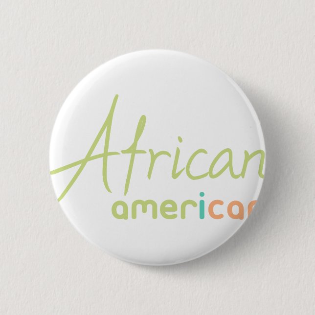Badge Rond 5 Cm Africain-Américain (Devant)