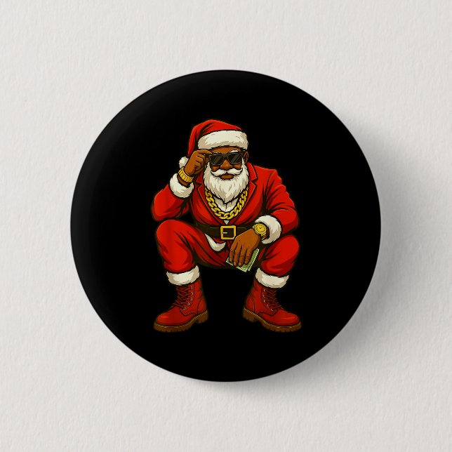 Badge Rond 5 Cm African American Christmas Funny African American  (Devant)