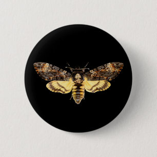 Badge Rond 5 Cm african death head moth butterfly insect Acheronti